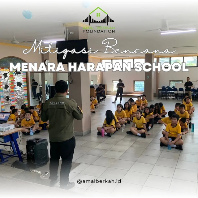 🧯mitigasi bencana gempa bumi dan kebakaran🏫 menara harapan school (ciputat tangerang selata